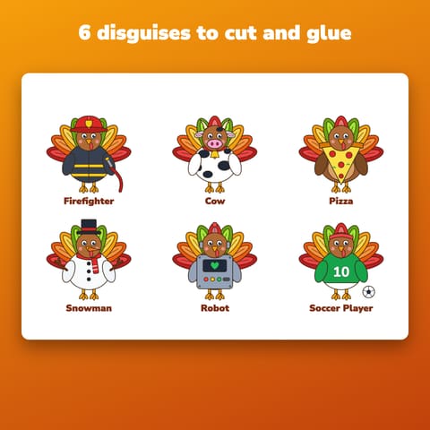 Turkey Disguise Template Printable, preview 2