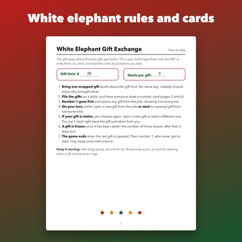 Office Holiday Party Games Printable, preview 1