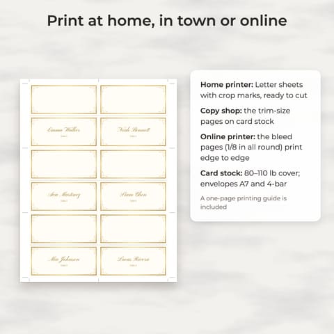 Classic Gold Wedding Table Numbers 1-30 and Place Cards, preview 3