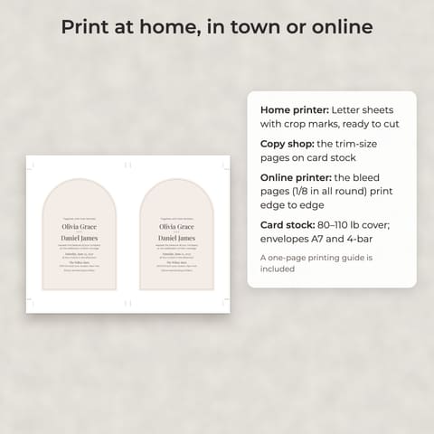 Modern Minimalist Wedding Invitation Suite Template, preview 3