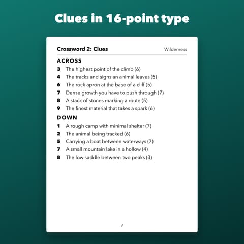 Large Print Crosswords Printable for Seniors, preview 2