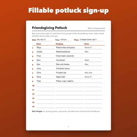 Friendsgiving Games Printable, preview 2