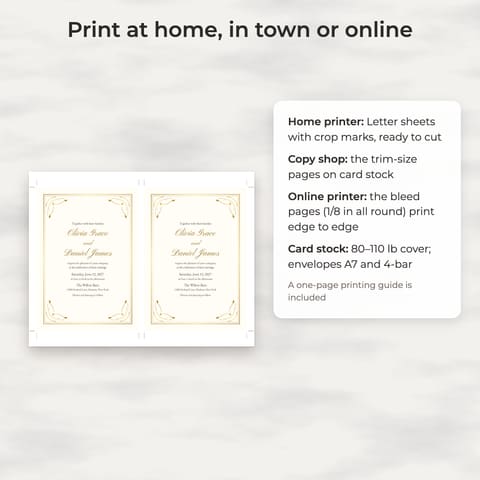Classic Gold Wedding Template Bundle, preview 3