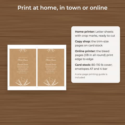 Rustic Kraft Wedding Template Bundle, preview 3
