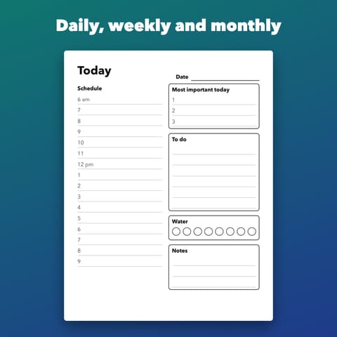 Large Print Planner Printable for Seniors, preview 1