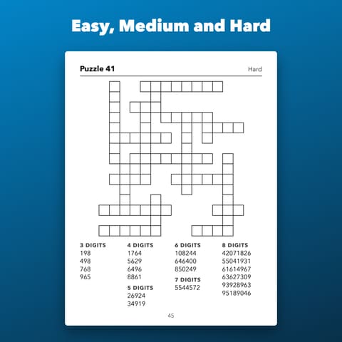 Large Print Number Fill-Ins Printable for Seniors, preview 2