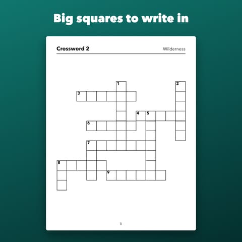 Large Print Crosswords Printable for Seniors, preview 1