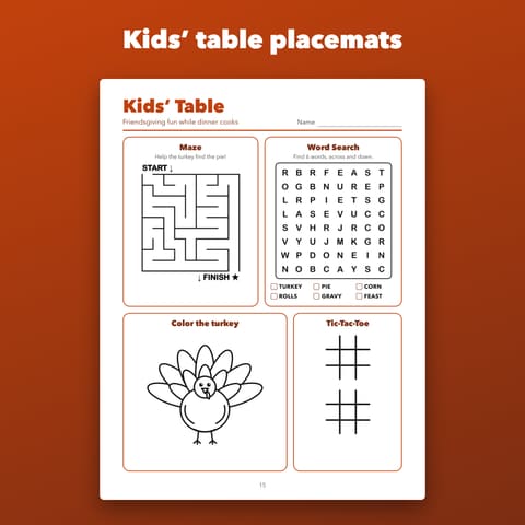 Friendsgiving Games Printable, preview 1