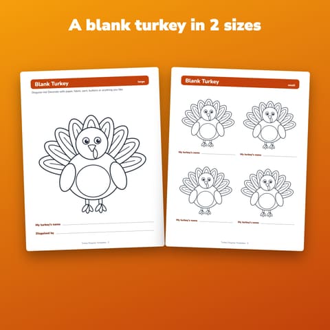 Turkey Disguise Template Printable, preview 1