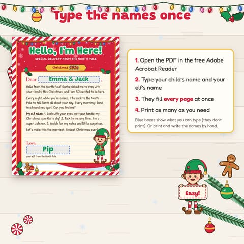 Christmas Elf Kit Bundle: Letters, 28 Notes, Props and Calendars, preview 2
