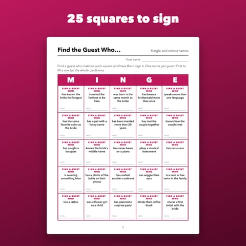 Find the Guest Who: Bridal Shower Icebreaker Game, preview 1