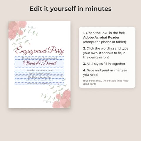 Engagement Party Invitation Template, preview 2