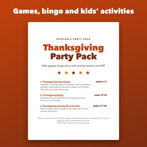 Thanksgiving Party Pack Printable Bundle, preview 2