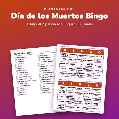 Día de los Muertos Bingo, cover