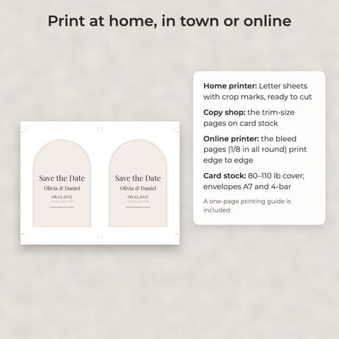 Modern Minimalist Save the Date Template, preview 3