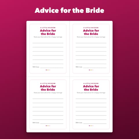 Advice for the Bride and Date Night Cards, preview 1