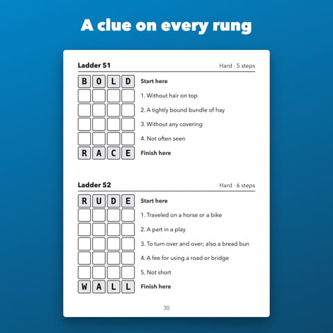 Large Print Word Ladders Printable for Seniors, preview 2
