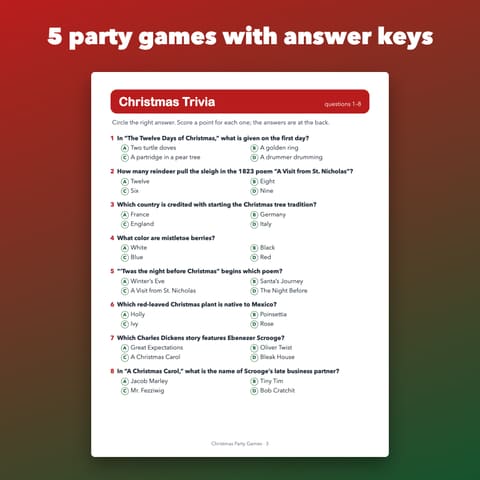 Christmas Party Pack Printable Bundle, preview 2