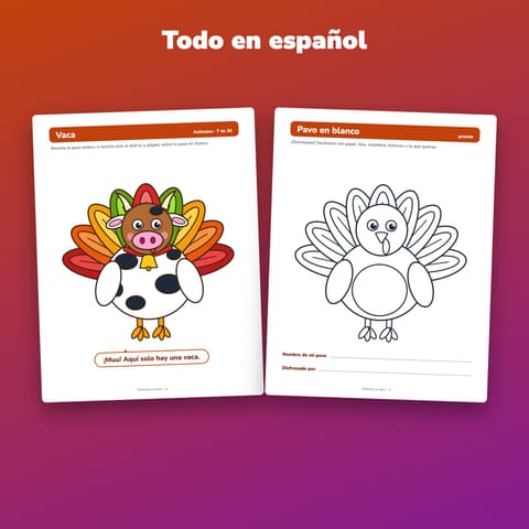 Disfraza un pavo imprimible en español, preview 2