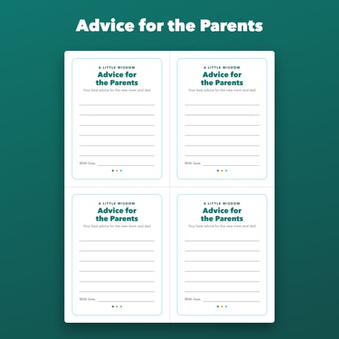 Advice for Parents to Be Cards: Baby Shower Wishes and Predictions, preview 1