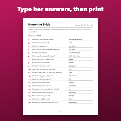 How Well Do You Know the Bride Quiz, preview 2