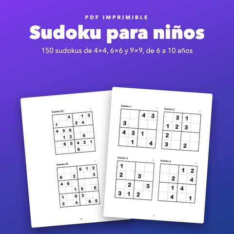 Sudoku para niños de 6 a 10 años, cover