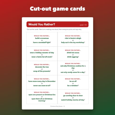 Christmas Party Games Printable for Family and Office, preview 3