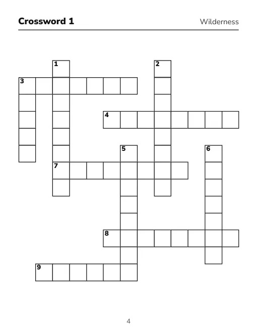 Large print crossword with clues